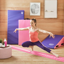 Load image into Gallery viewer, 9 ft Folding Foam Balance Beam Bar, Portable Gymnastics Equipment for Gymnast, Children or Cheerleaders, Pink