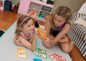 Shuffle Up Gymnastics Card Games - 70+ Fun & Active Skills Cards for Kids, Fitness Cards Develop Fundamentals, Stamina & Strength, Easy to Play for Kids | Multiple Skills Level Cards Include 2 Dices